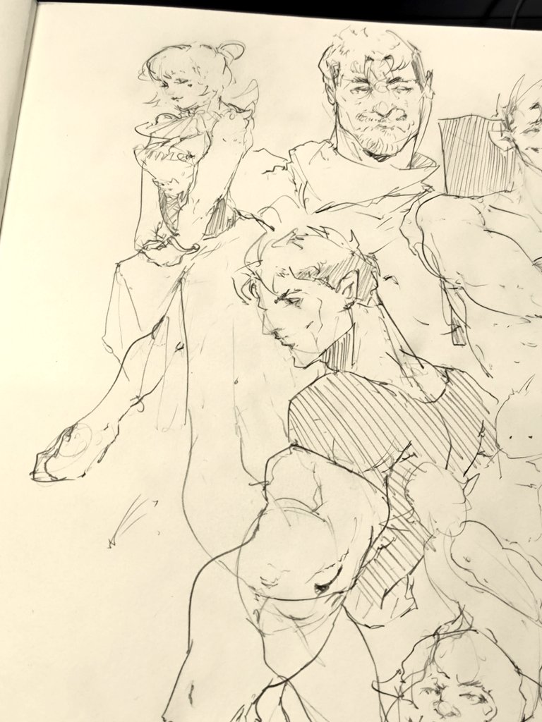 Forgot my ipad and have to draw in my sketchbook. 

Fuck my chud life