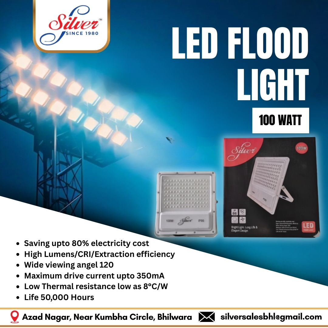 slvrsales's tweet image. Shine brighter, save smarter! 🌟
Silver 100W LED Flood Light = 80% energy savings + 50,000 hrs lifespan.
Perfect for wide-area lighting.
#LEDFloodLight #SilverSales #EnergyEfficiency