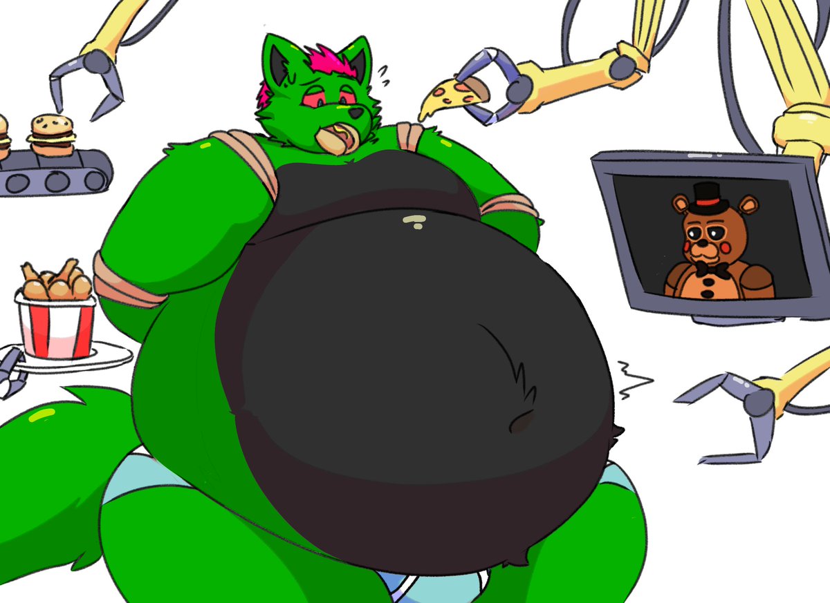 Got caught by toy freddy's new stuffing machine 

Cute ych com by <a href="/Yormun_derg/">DraketheDerg 🐲🎈(YCH open 4/10)</a>