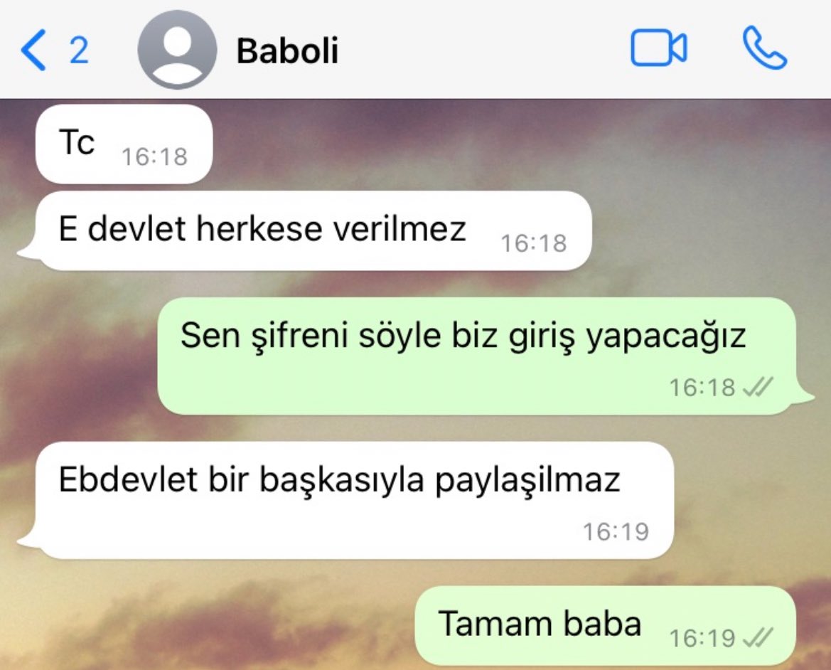 Babamın bize güveni
