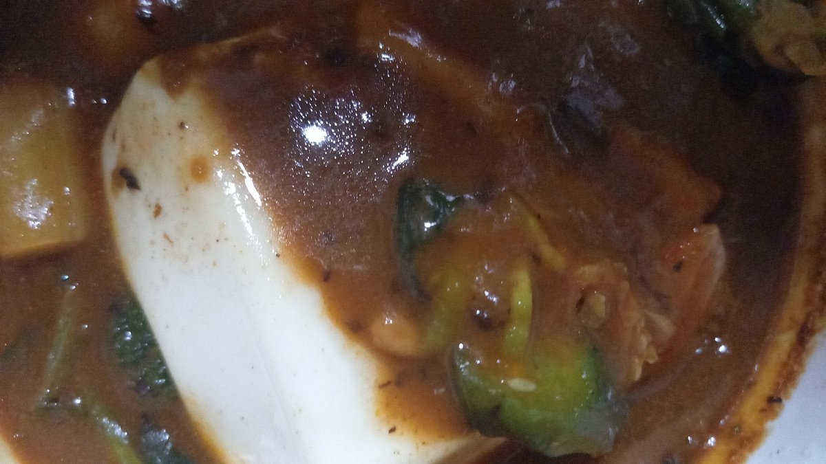 loopy0401's tweet image. 今日の晩御飯
米なし豆腐カレー
#ケンモメシ