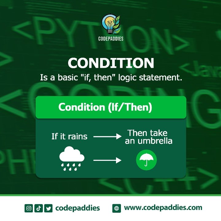 codepaddies's tweet image. Coding Logic! 💻🧠
IF something happens, THEN we act!
🌧 If it rains, grab an umbrella ☔
☀ If it’s sunny, wear shades 😎
That’s how coding logic works in real life!
#KidsWhoCode
#CodingIsFun
#TechForKids
#CodePaddies
#LearnToCode
#STEMforKids