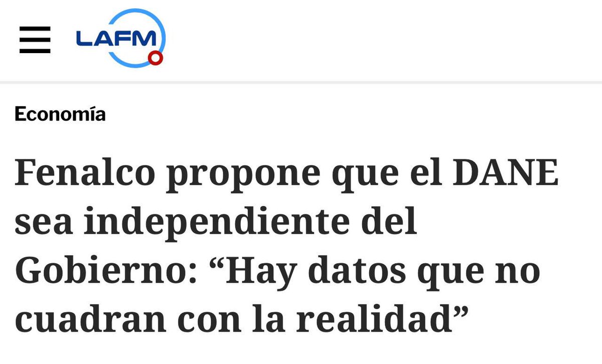 Lo que no le cuadra al pte de Fenalco es que la realidad les haya tumbado el falso desastre económico y mentiras como la de que subir el salario a la gente subiría el desempleo. 

Que hable ahora de independencia es una burla. Ya ni disimulan que son un partido más de oposición.