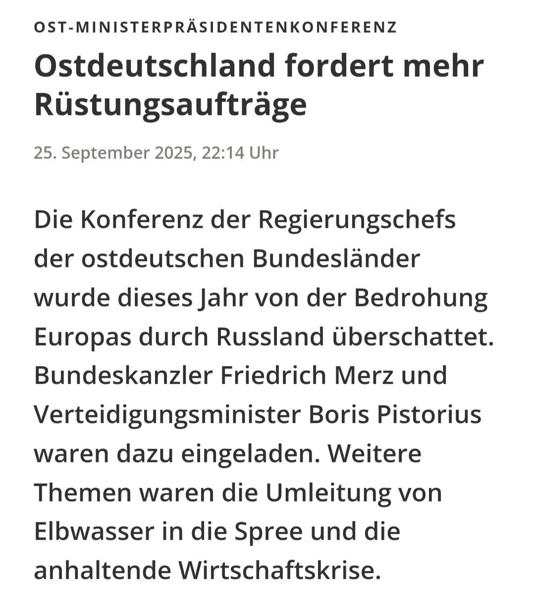 Die Militarisierung unseres Landes ist ein fataler Irrweg. Deutschland jetzt auf Kriegswirtschaft umzustellen, verschleudert nicht nur unvorstellbar viel Steuergeld, sondern ist auch ökonomisch unsinnig. Dass #Kretschmer und #Voigt jetzt um Rüstungsgelder betteln, ist nur noch
