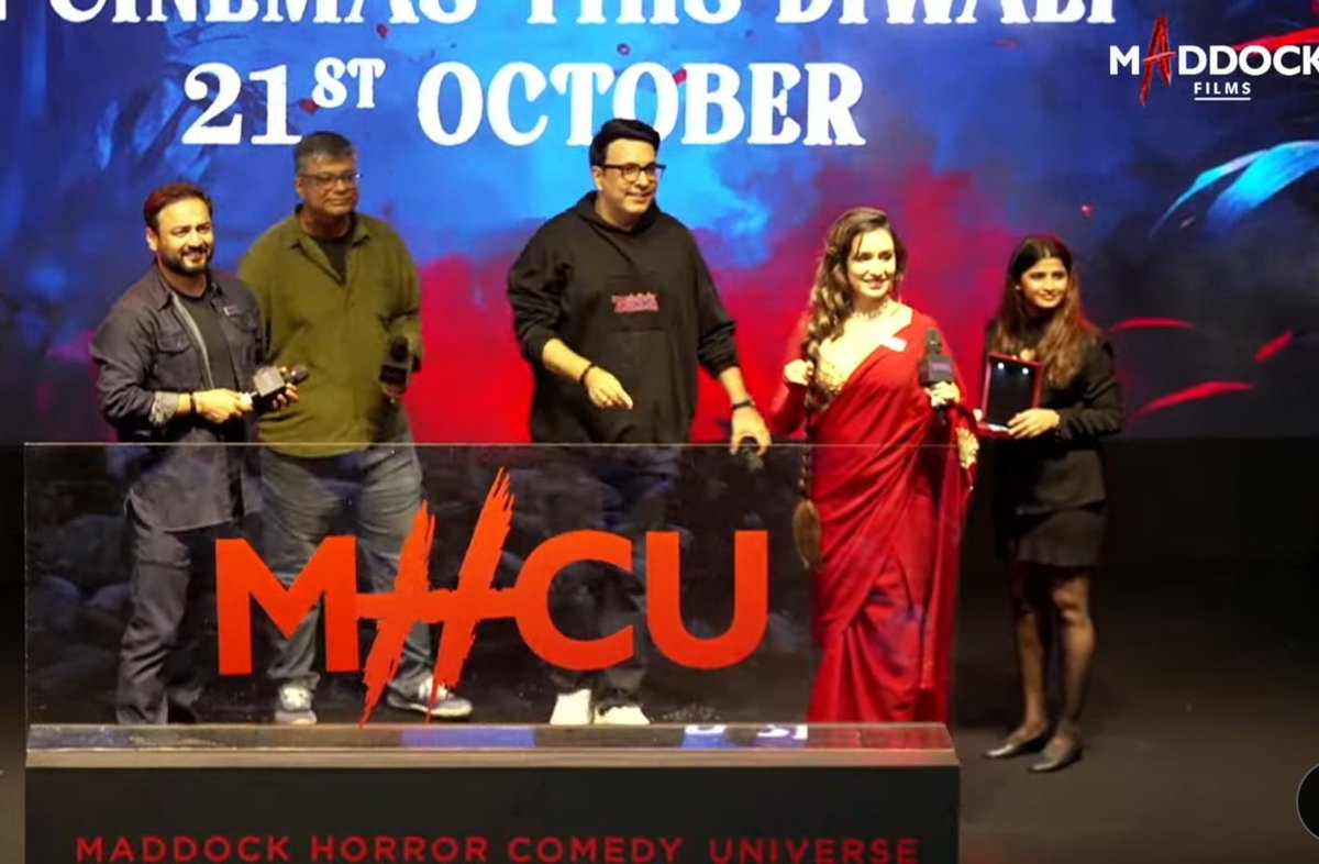 Shivam__tanishq's tweet image. OFFICIAL LOGO OF MADDOCK HORROR COMEDY UNIVERSE ( MHCU ) !!

#ThammaTrailer