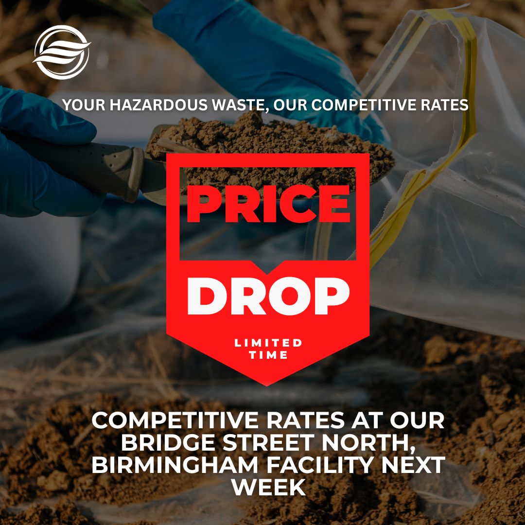 🚛 Next week only at Bridge Street North! 🚛

We’re offering unbeatable rates on hazardous waste treatment – including asbestos, contaminated soils &amp; more.

We’ll beat any quote ✅

📞 Book now:
Praise: 07982 339798
Jonathan: 07393 462377
Keagan: 07960412081