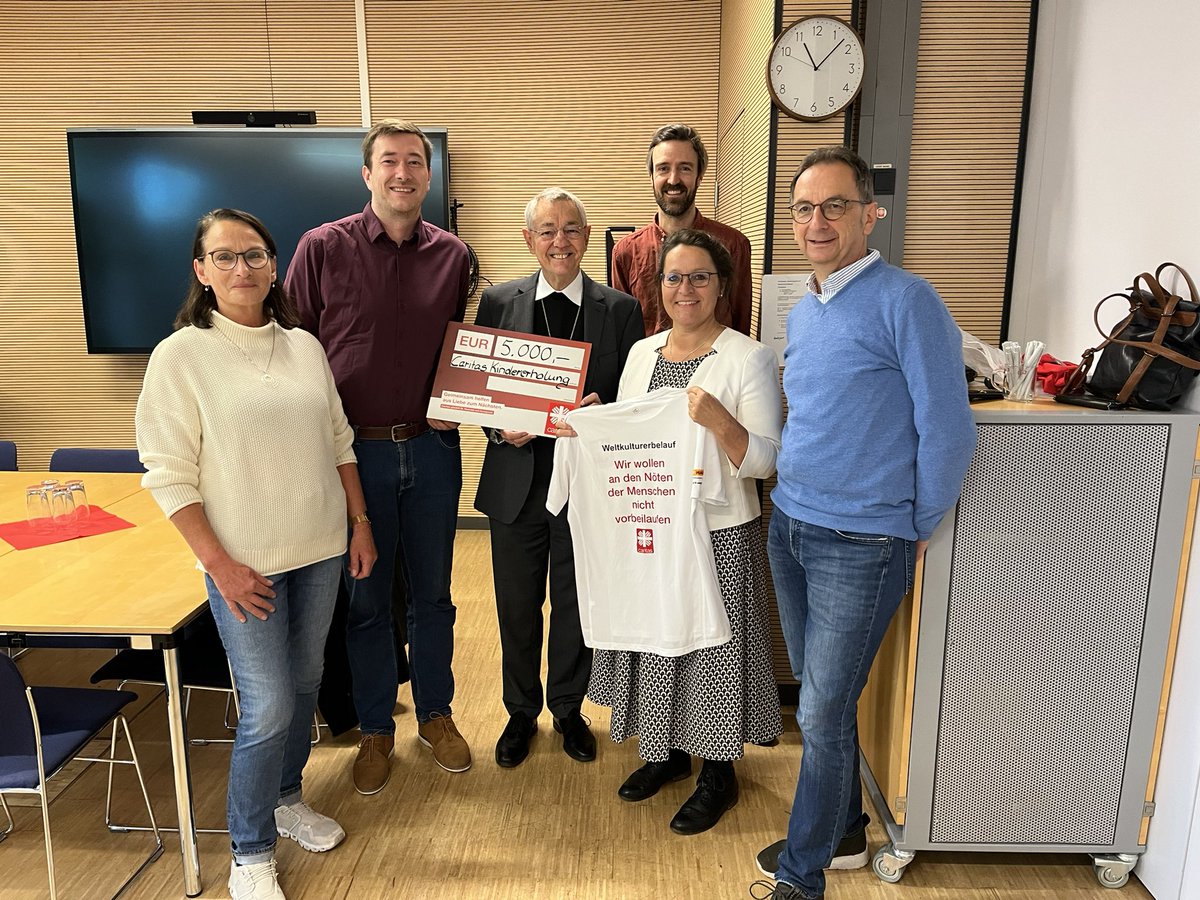 Beim WELTKULTURERBELAUF 2024  haben wir 5000 Euro für KINDERERHOLUNG erlaufen. Jedes Kind braucht Erholung und schöne Ferienzeit. Damit die Caritas Bamberg sie ermöglichen kann für Kinder, die sie sich sonst nicht leisten können, laufen wir. So Gott will in zwei Jahren wieder!