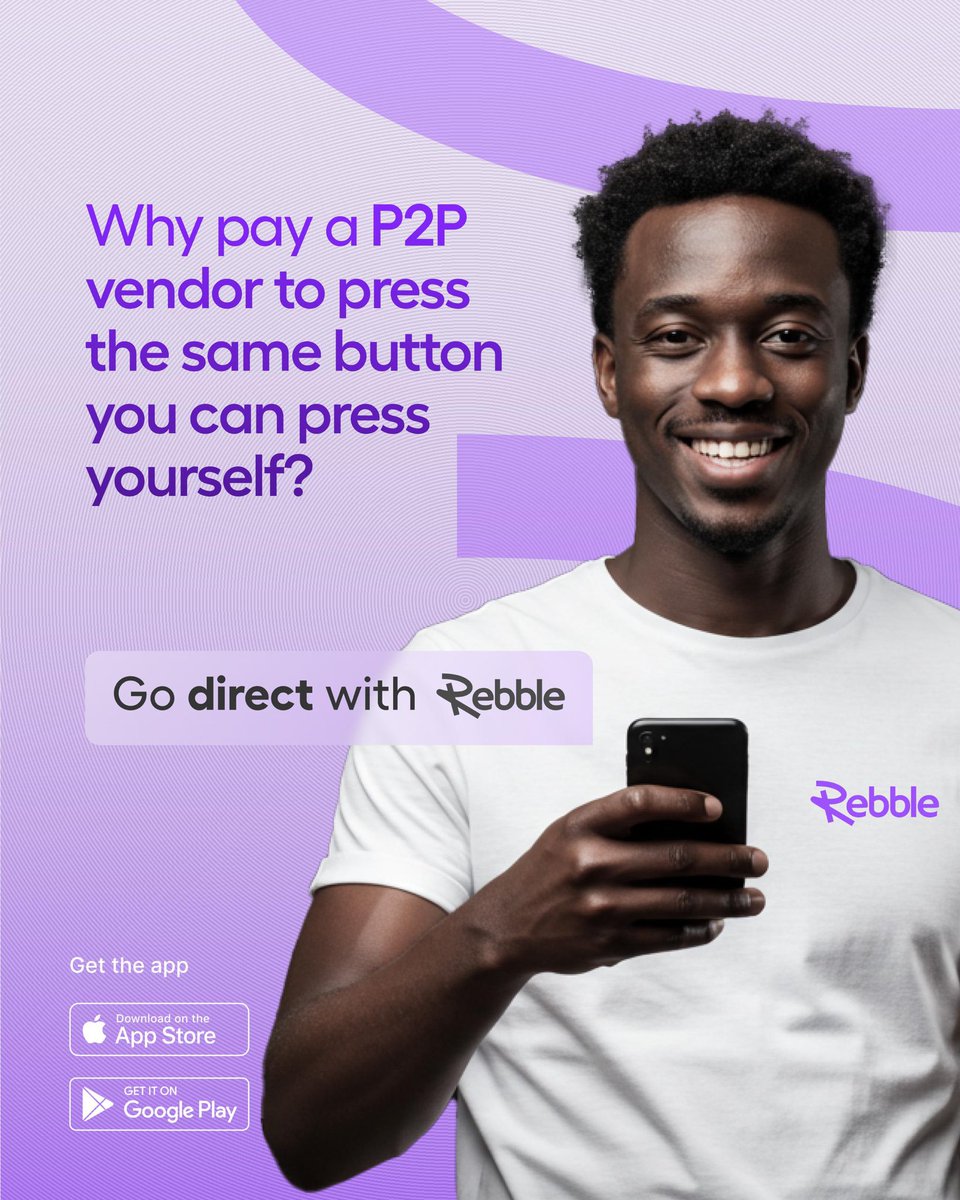 Userebble's tweet image. Why pay a P2P vendor to press the same button you can press yourself? 🤔
Skip the middleman, skip the stress.

Trade direct with Rebble today: rebble.app

#CryptoApps #NoP2P #CryptoTransactions #NoMiddleMan #CryptoTrading #Rebble #P2P