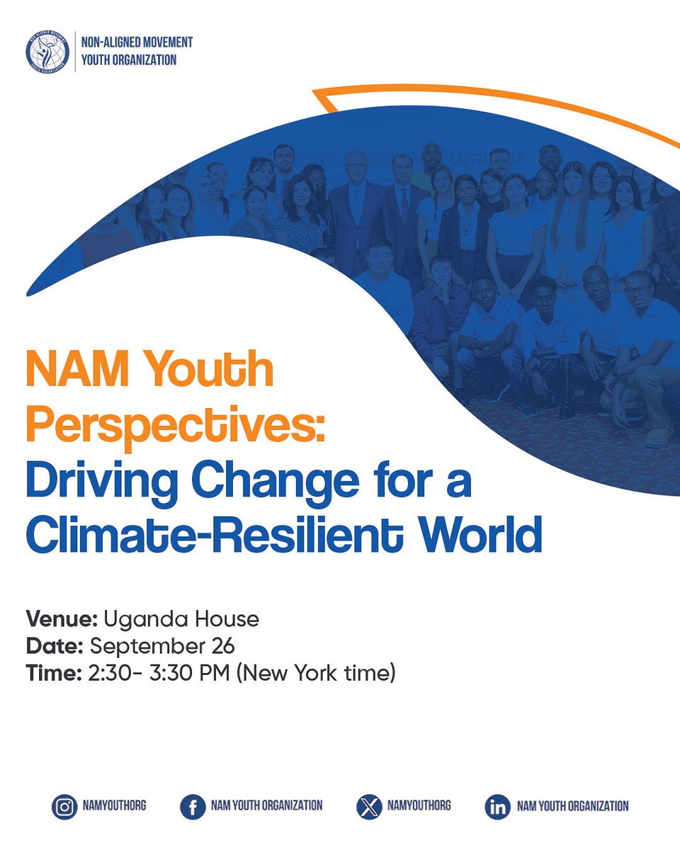 Join us as youth voices drive #SouthSouthCooperation and power innovative #climate solutions. Together with partners from international organizations, this session will spotlight collective action and shared responsibility in building a resilient and #sustainable future.