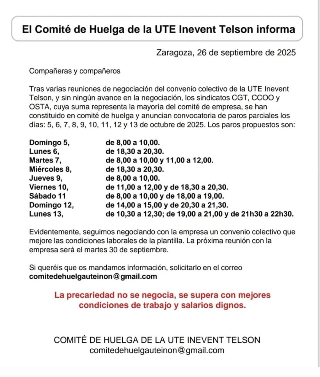 ElenaTomasBona's tweet photo. @ChuecaNatalia Esta es la situación del sector Audiovisual en Zaragoza y Aragón. Subcontratas con movilizaciones de forma continua por salarios precarios señora Chueca. ¿Sector demandado? ¡¡Sector precarizado!! https://t.co/wNBp3dKXOD