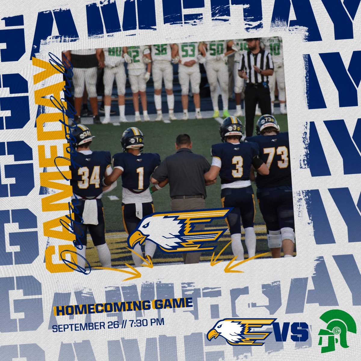 👏🏼👏🏼𝔾𝔸𝕄𝔼 𝔻𝔸𝕐👏🏼👏🏼

🏈👉🏼𝐕𝐚𝐫𝐬𝐢𝐭𝐲 𝐅𝐨𝐨𝐭𝐛𝐚𝐥𝐥  
𝐯𝐬 𝐍𝐞𝐰 𝐂𝐚𝐬𝐭𝐥𝐞 🟢⚪️

📅9-26-25
⏰7:30PM Kickoff
📍  𝘼𝙩 𝐃𝐞𝐥𝐭𝐚 𝐇𝐢𝐠𝐡 𝐒𝐜𝐡𝐨𝐨𝐥 
🎟️ $6-CASH ONLY

🦅#ᴇᴀɢʟᴇᴘʀɪᴅᴇ