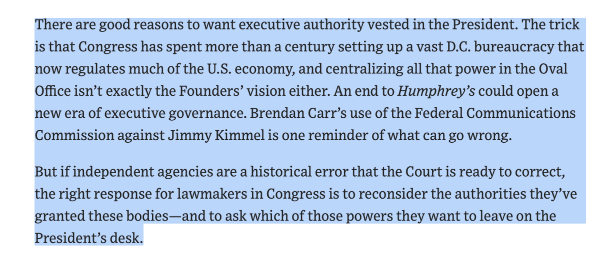 jeffreytucker's tweet image. The WSJ is finally getting it. The whole of the real government as we know it is unconstitutional. It was built over 100 years without a legitimate structural basis at all. It's all been given a pass until now. 

Here is the issue I have with people who decry Trump as an…