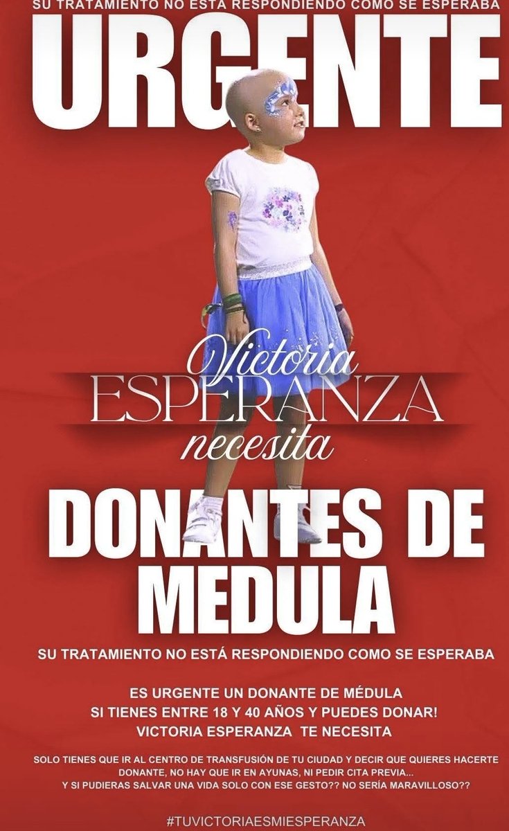 Victoria Esperanza,entre todos lo vamos a conseguir!! 🩸♥️