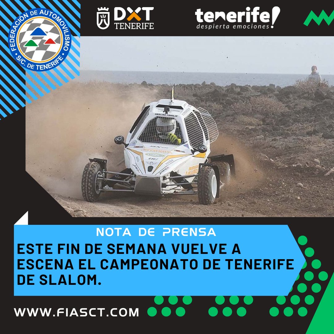 Este fin de semana vuelve a escena el Campeonato de Tenerife de Slalom.

📰 Nota de Prensa:  fiasct.com/noticia.asp?id…

#SlalomArico #FIASCT #CTS_FIASCT #TenerifeDespiertaEmociones #EXPODECA2025
<a href="/DXTenerife/">Deportes Tenerife</a> <a href="/VisitTenerifeES/">VisitTenerifeES</a> <a href="/CabildoTenerife/">Cabildo de Tenerife</a> <a href="/IdecoGestion/">Ideco Gestión</a>