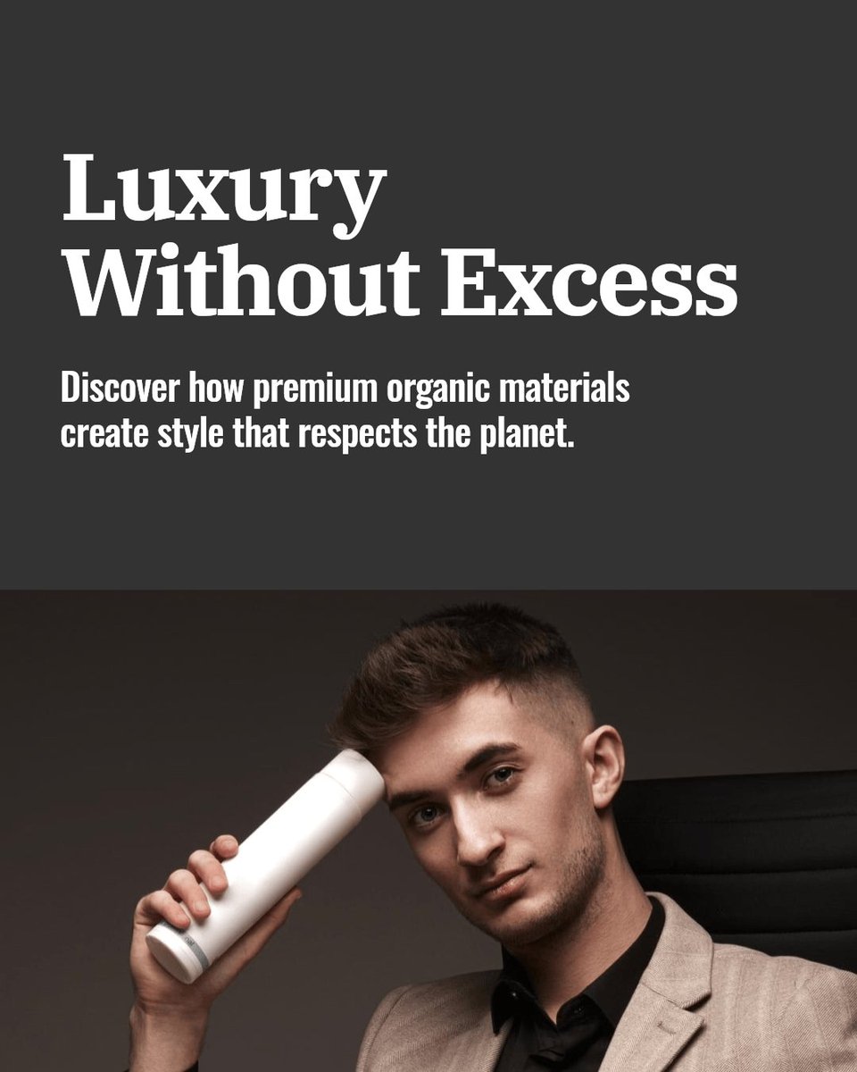 HeadstartDirect's tweet image. Think luxury is all about excess? Think again. 

VLUX AND redefines men's fashion with organic materials, proving that sustainability and style can coexist. 

Choose luxury that cares.