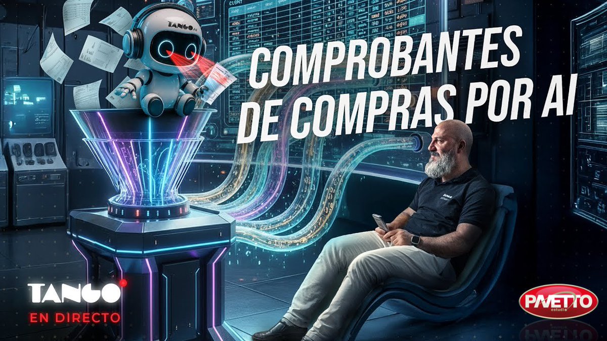 ESTUDIOPAVETTO's tweet image. 🤖 Comprobantes de compras por AI en #TangoERP: Carga automática, sin errores y en segundos. 

Mirá el video completo en nuestro canal de Youtube:
👉 youtu.be/H-Djl5Z2FJ8?si…

#TangoGestion #TangoSoftware #TangoIA