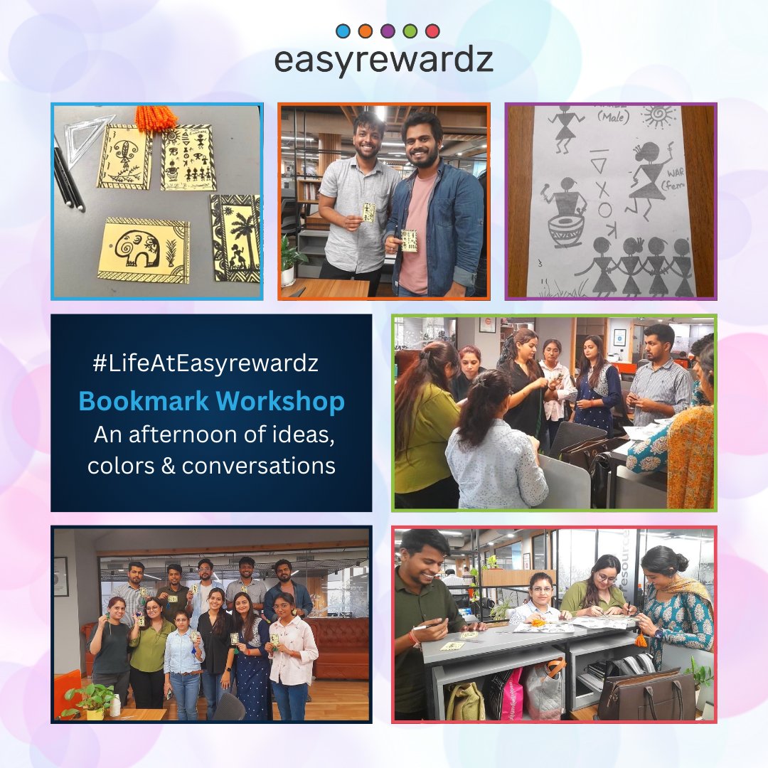 We believe culture isn’t built in offsites; it’s nurtured every day, in the small moments, shared laughter, and collective experiences.

This #FunFriday, our team swapped KPIs for DIYs at a Bookmark Workshop that was all about creativity and connection.

#LifeAtEasyrewardz