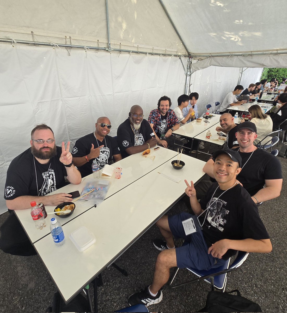 LordCognito's tweet image. Great gaming conversations w/ @Genki_JPN @shieldsjames @TeasingTeddy @IronLordPodcast @LordsGamingNet #TGS2025に巨大ニャンコが登場