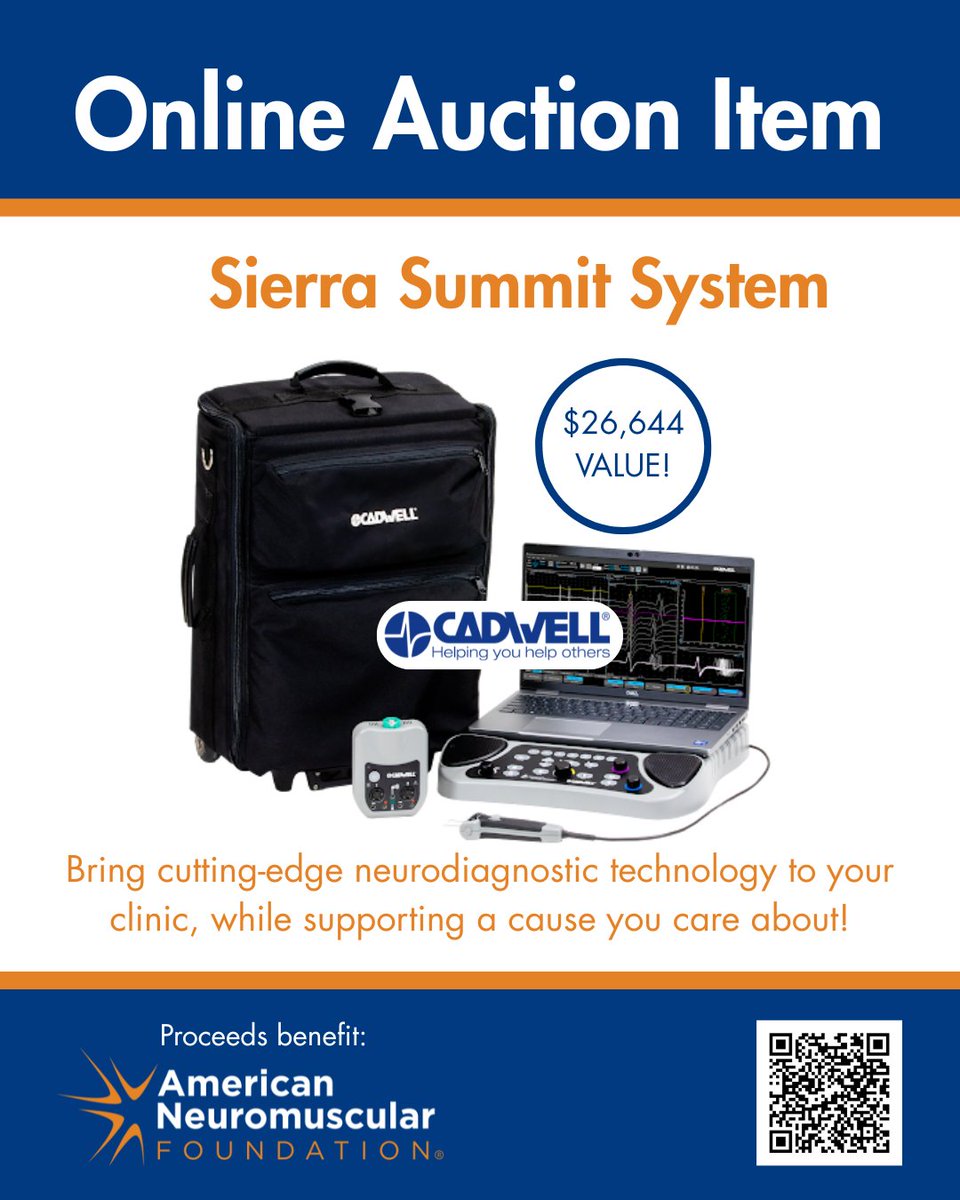 🚨 Bid now &amp; change lives! 🚨
Support neuromuscular research + education through @MyANF’s online auction. 100% of proceeds make an impact. 🧡
👉 ow.ly/iato50WYOqF