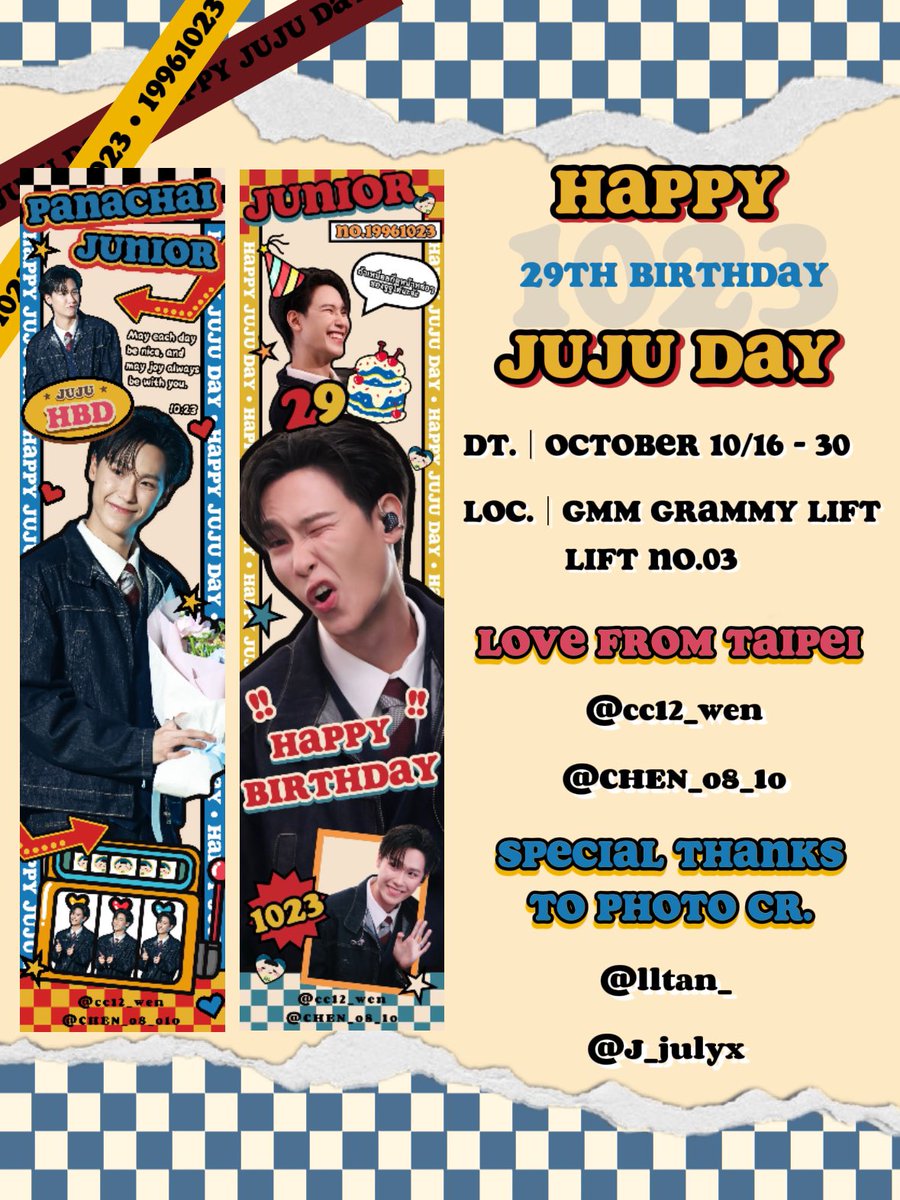 ✨ 𝙅𝙪𝙣𝙞𝙤𝙧 𝟮𝟵𝙩𝙝 𝘽𝙞𝙧𝙩𝙝𝙙𝙖𝙮 𝙋𝙧𝙤𝙟𝙚𝙘𝙩  ✨
        ♡ ℒ𝑜𝓋𝑒 𝒻𝓇𝑜𝓂 𝒯𝒶𝒾𝓅𝑒𝒾 ♡

🗓️ 16.10.2025 - 30.10.2025
📍 GMM Grammy Lobby Lift no.3

Photo cr. official media：
<a href="/J_julyx/">𝐉𝐮𝐥𝐲 ㅡ .</a>、<a href="/lltan_/">- 𝙀𝙇𝙇𝙏𝘼𝙉. ☀︎☽</a>

Project with <a href="/cc12_wen/">cc</a> 

#Junior29thBDPJ 
#junniorrs #จูเนียร์ปณชัย