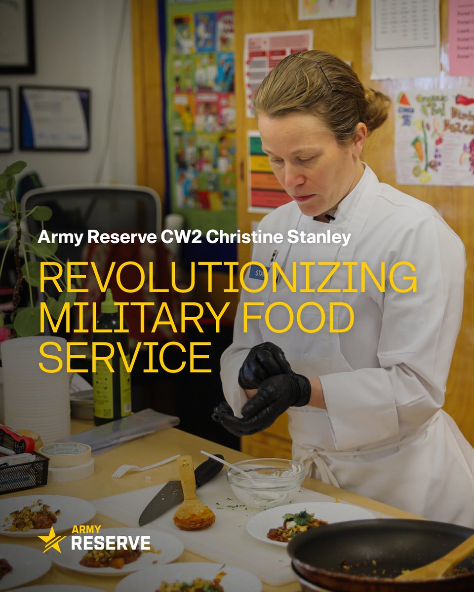 “I would like students to see joining the military isn't always a Hollywood movie, with guns and grenades going off.”

Army Reserve Chief Warrant Officer 2 Christine Stanley’s culinary aspirations led to an impressive military career.

➡️ spr.ly/6002ApsOo