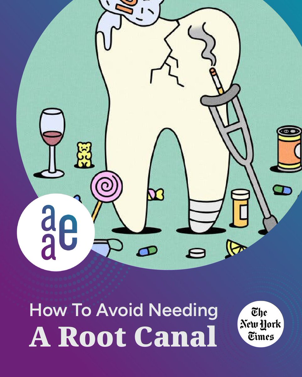 savingyourteeth's tweet photo. In a recent @nytimes article about common causes of needing root canal treatment, several AAE members lent their expertise and shared what they've often seen in patients. 🦷 https://t.co/hbaiLLZNnI
#rootcanal #endodontics #toothpain #oralhealth #saveteeth #endodontist https://t.co/8MI0XqMlba