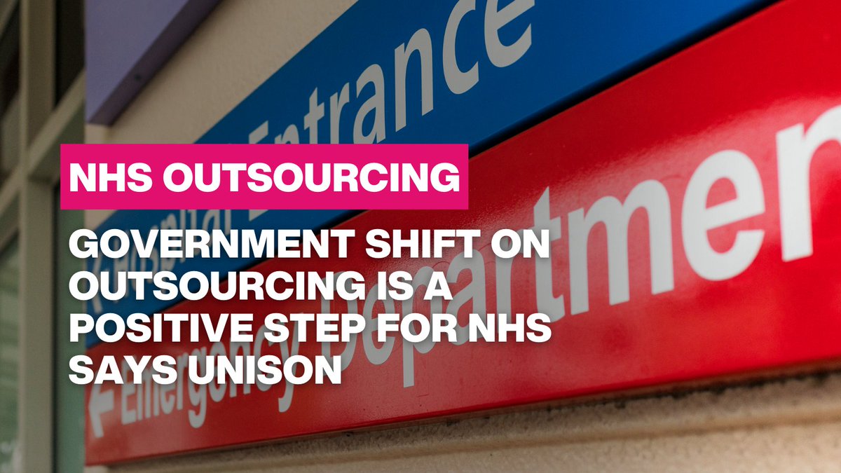 Government plans to halt the outsourcing of NHS workers to subsidiary companies are 'a positive step', says UNISON

New guidance says ministers have listened to UNISON concerns about impact of outsourcing on staff.
unison.org.uk/news/2025/09/g…