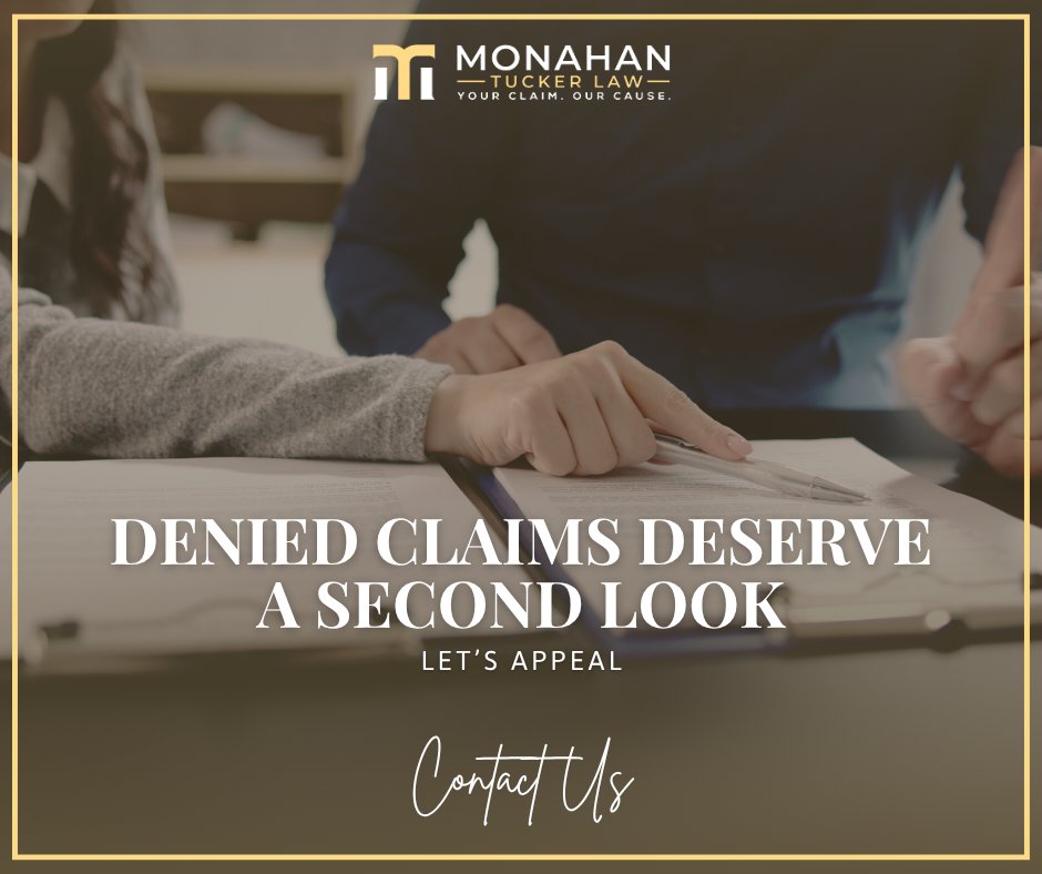 MonTuckerLaw's tweet image. We help clients carefully review disability claim denials and prepare solid appeals. Contact Monahan Tucker Law today.
#ReviewAndAppeal #DisabilityHelp

bit.ly/3rLi5s2