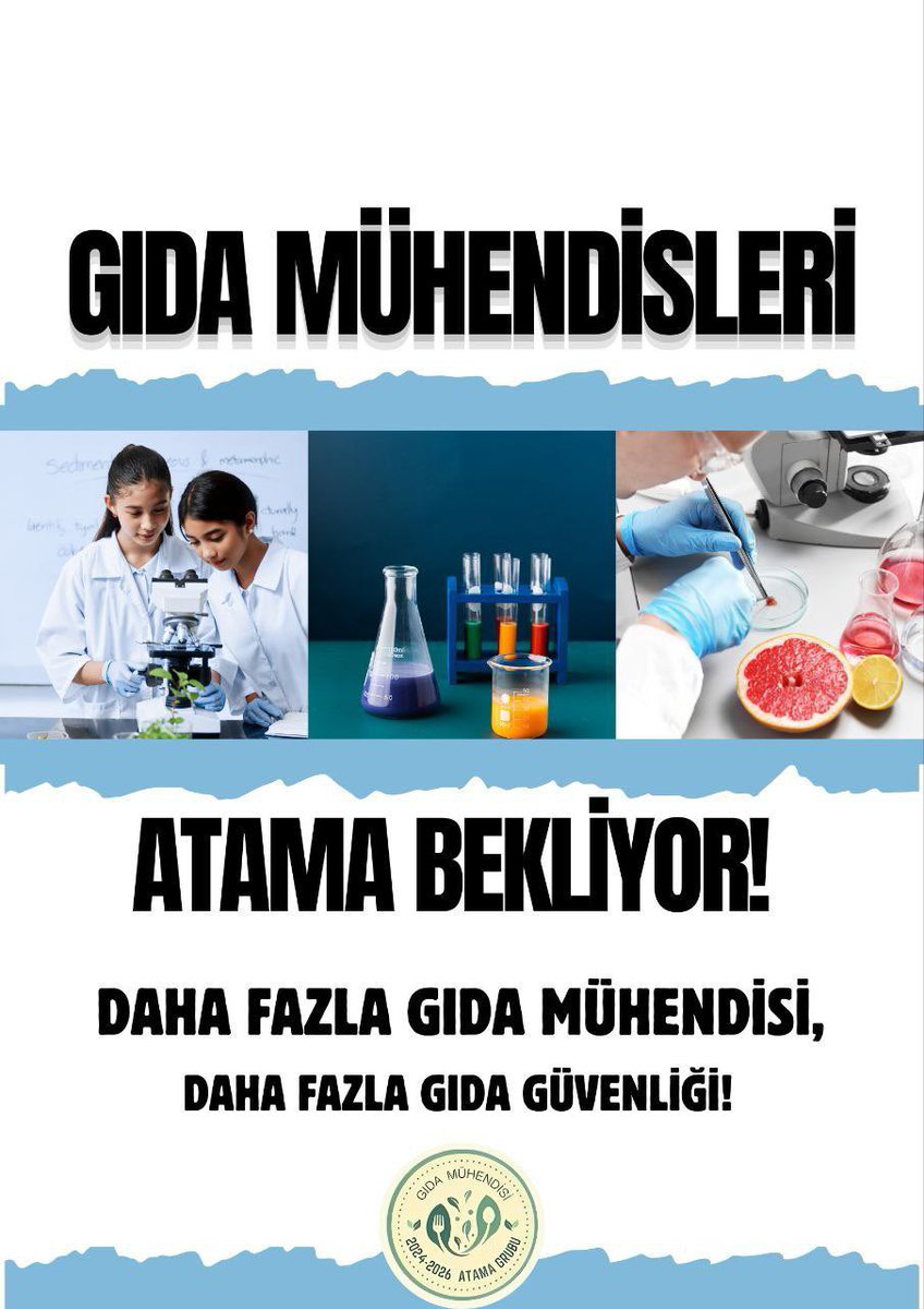 Atama bekleyen Gıda Mühendisleri olarak desteğiniz için teşekkür ederiz. Gıda güvenliğinin önemini hatırlatıyor, tüm meslektaşlarımızın gününü kutluyoruz. İstihdam artmalı, biz göreve hazırız.
#GıdaMühendisleriAtamaBekliyor