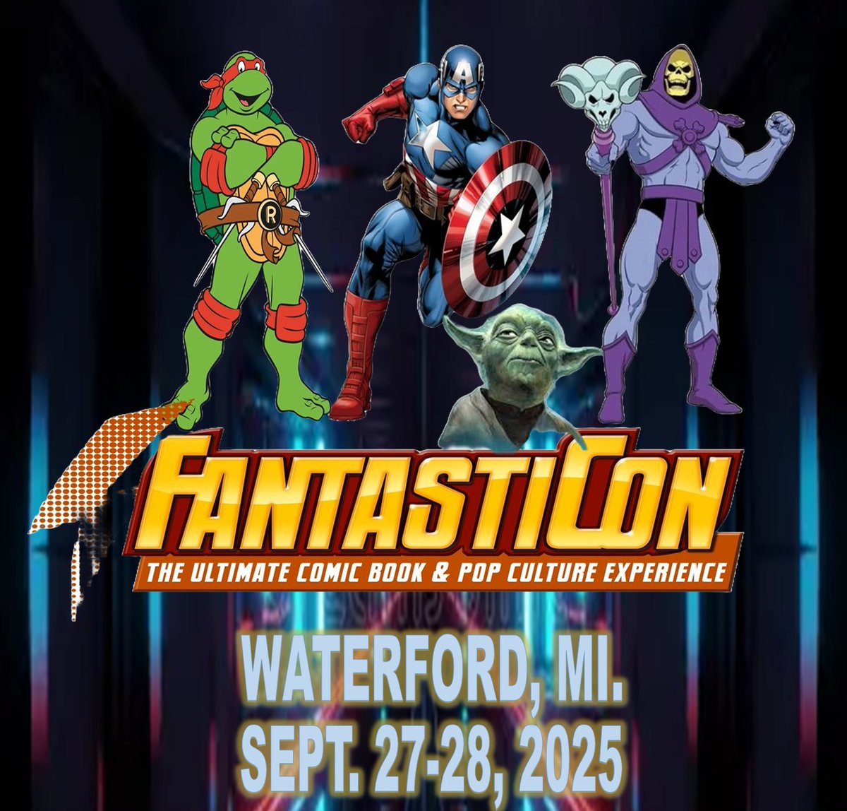 Fantasticon Metro, is coming TOMORROW to the new Oakland Expo Center in Waterford, MI.

Celebrity guest appearances, TV and Movie cars, cosplay, guest panels, nerd trivia, musical chairs, and hundreds of vendors and artists.

Get your tickets now at fantasticon.net