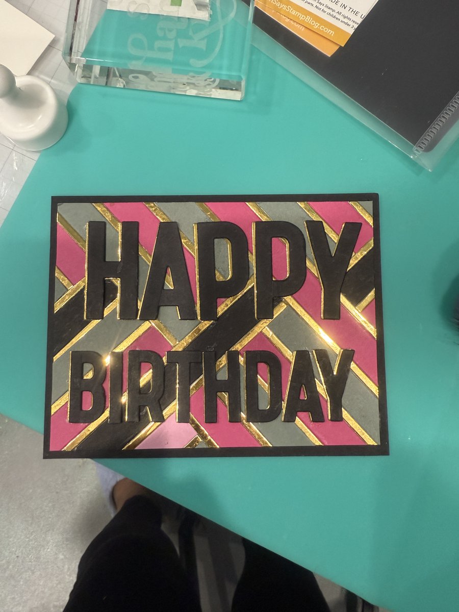 Stampingtherapy's tweet photo. Cutting the strips with Easy Strips Maps was a blast! Made a birthday card for my best friend and she loved it. Hard to let it go! Ready for the next project... #handmadecards #handmadecard #cardmaker #cardmagic #cardmaking https://t.co/7VTJMeiOJK