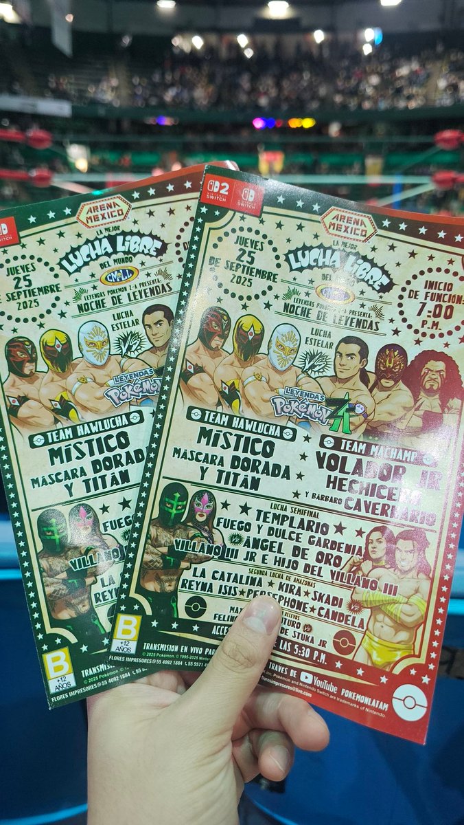 Una locura lo que se vivió anoche en la Arena México 🇲🇽

Ver esta fusión entre Lucha Libre y Pokemon un absoluto sueño hecho realidad, que increíble poder vivir estas experiencias