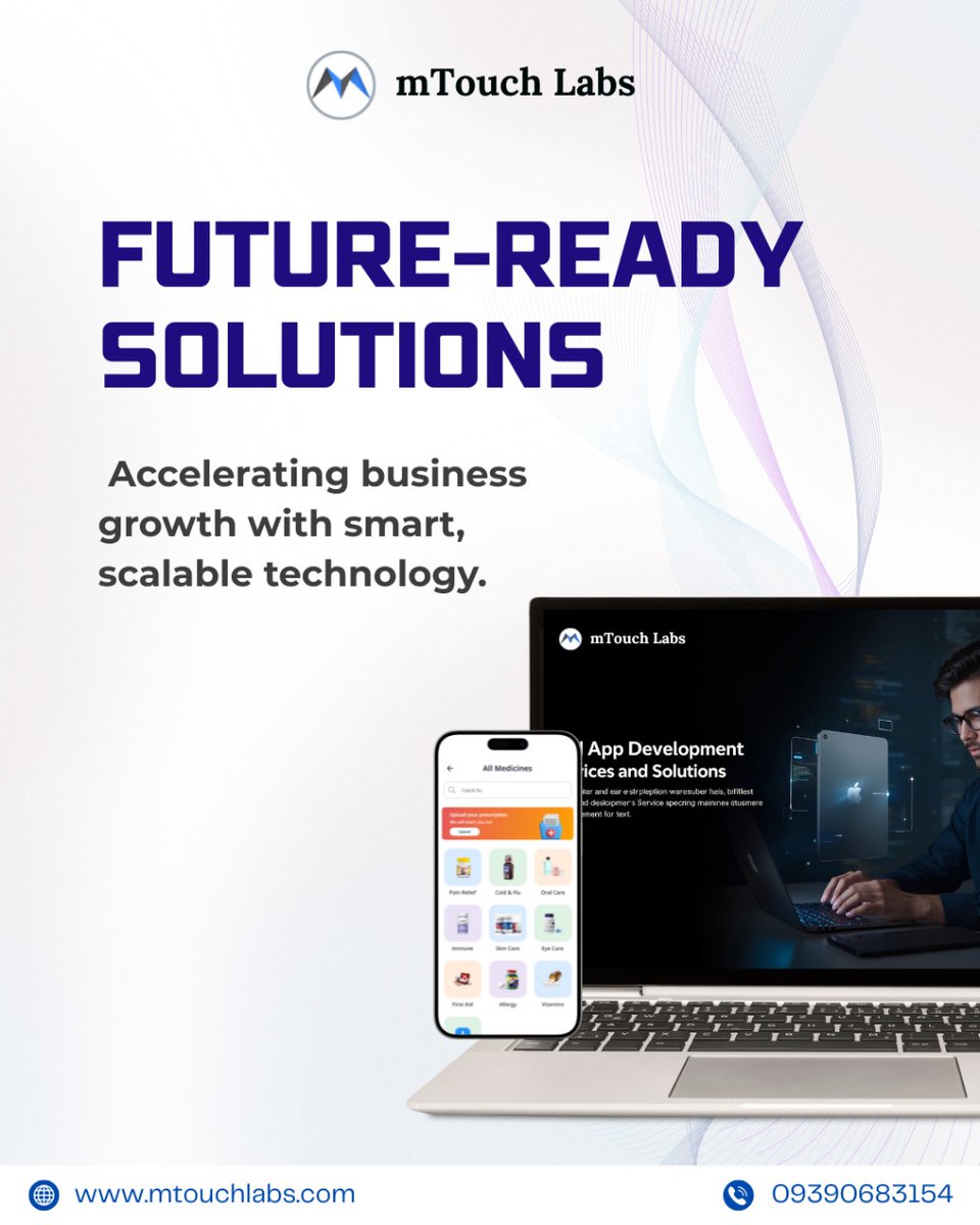 mTouchLabs's tweet image. Future-Ready Solutions.
📱 Scalable. Smart. Reliable.
At mTouch Labs, we craft custom apps that accelerate business growth and power digital transformation.

#AppDevelopment #FutureReady #DigitalSolutions