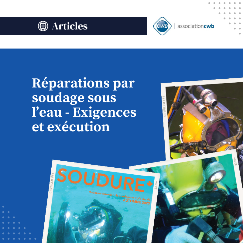 Lisez notre nouvel article SOUDURE maintenant !

Réparations par soudage sous l’eau - Exigences et exécution

ow.ly/AtRj50X0N8c