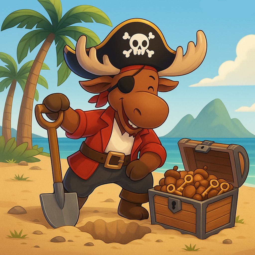 The only treasure for Bruce right now is to have as many keys and acorns as possible. 

Yesterday he was running around searching for them with a map and a compass... and today he finally found a real treasure!🔑🔑🔑

<a href="/DataHaven_xyz/">DataHaven 🫎</a>