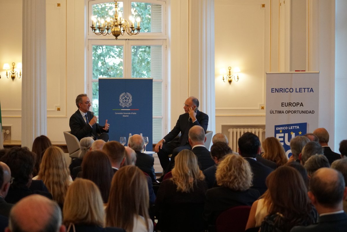 Ayer celebramos la presentación de “Europa: Última Oportunidad” de <a href="/EnricoLetta/">Enrico Letta</a> 🇪🇺📖.

Un diálogo sobre los retos del futuro de #Europa, con la participación del Embajador de Italia, el presidente de  CCIS y otras relevantes figuras del mundo empresarial e institucional.
