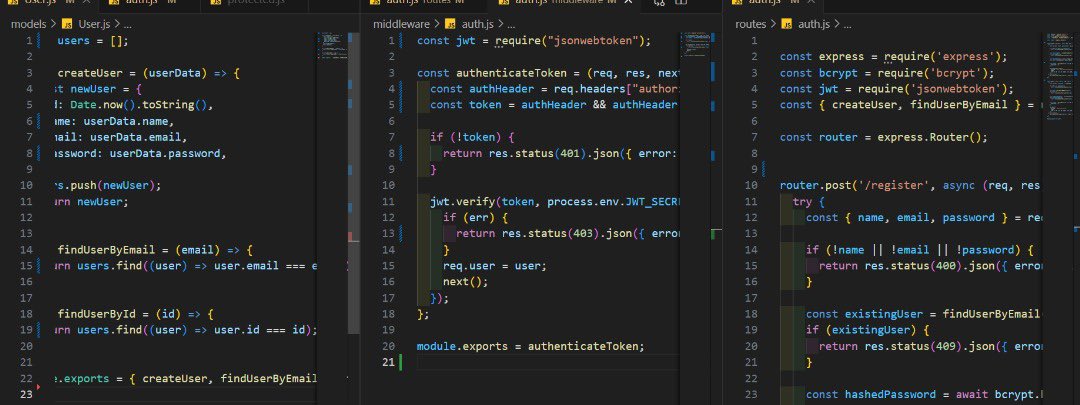 CodeWithBeerah's tweet image. Day 26 #30DaysOfCode

Built JWT Authentication!
✅ User registration &amp;amp; login
✅ JWT token generation &amp;amp; verification
✅ Protected routes
✅ Simple HTML frontend for testing

#NodeJS #Express #JWT #Authentication #WebDev #BuildInPublic #WomenInTech