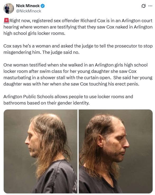 Winsome Earle-Sears (@winwithwinsome) on Twitter photo Abigail Spanberger says we have to accept anyone who identifies as a woman—even predators like Richard Cox—as real women. 
Look where that insanity has gotten us: Abigail Spanberger says we have to accept anyone who identifies as a woman—even predators like Richard Cox—as real women. 
Look where that insanity has gotten us: