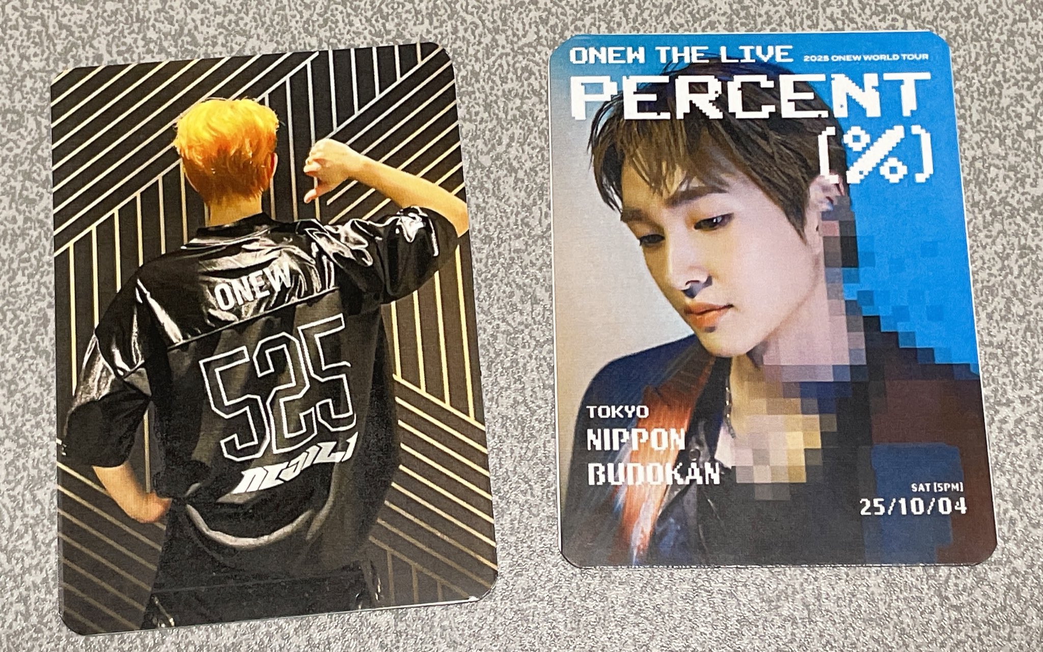オニュ ONEW THE LIVE PERCENT ユニフォーム トレカ付き 2025年10月開催『2025 ONEW WORLD TOUR [ONEW THE LIVE