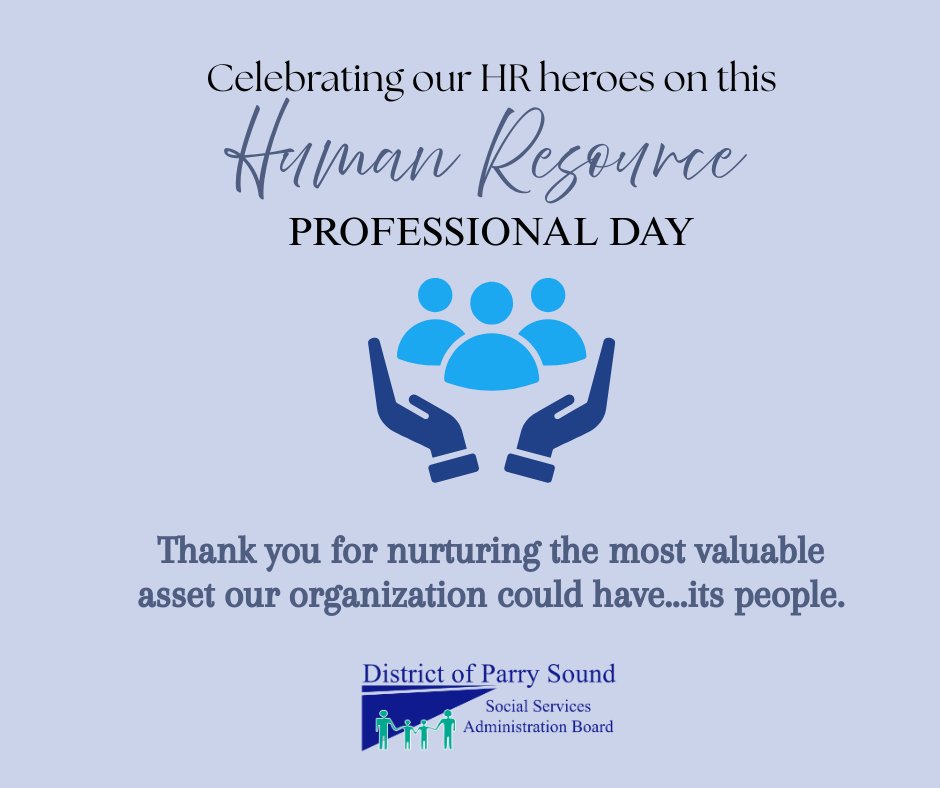 Happy National Human Resources Day! 📷

Today, we celebrate our amazing HR team and thank them for everything they do!

Want to join our team? Check out current opportunities here: psdssab.org/employment

#NationalHumanResourcesDay #ParrySoundDSSAB #JoinOurTeam