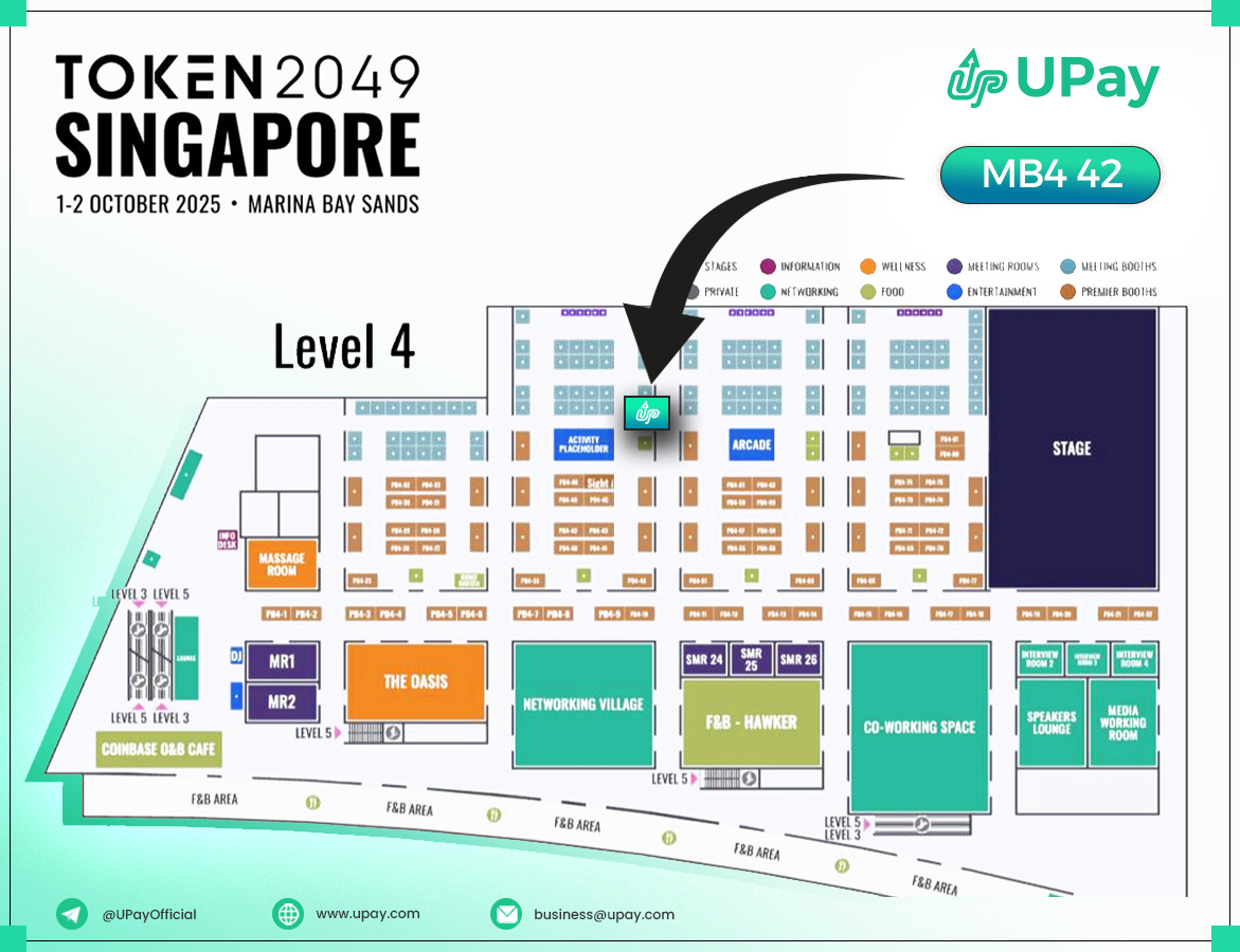 🚀 UPay is excited to join #TOKEN2049 Singapore, Oct 1–2 at Marina Bay Sands!
📍 Visit us at Booth MB4-42 (Level 4) and explore our crypto cards, secure wallets, and global Web3 payment solutions. Live demos, insights &amp; networking await.
#UPay #Web3 #Payments #TOKEN2049 #Crypto