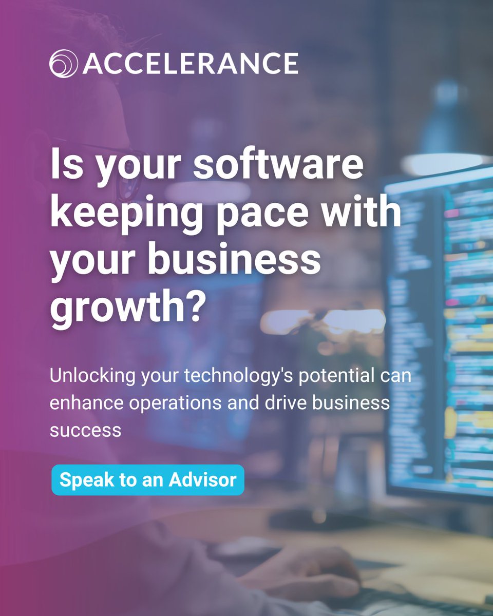 accelerance's tweet image. Is your software hindering growth? Modernization is key. Accelerance optimizes tech to enhance agility, security, and scalability. Visit our website: hubs.la/Q03JxJMH0 

#SoftwareModernization #BusinessTech #Scalability #TechSolutions