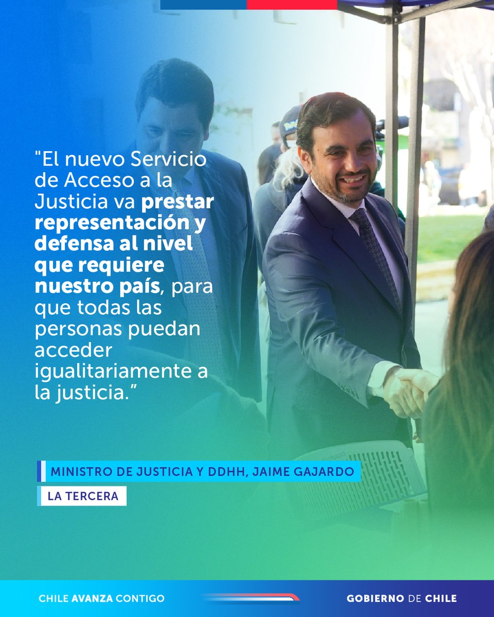 El Ministro de Justicia y Derechos Humanos Jaime Gajardo, destacó la tramitación del proyecto de ley que crea el Servicio Nacional de Acceso a la Justicia y Defensoría de Víctimas

🔗 latercera.com/nacional/notic…