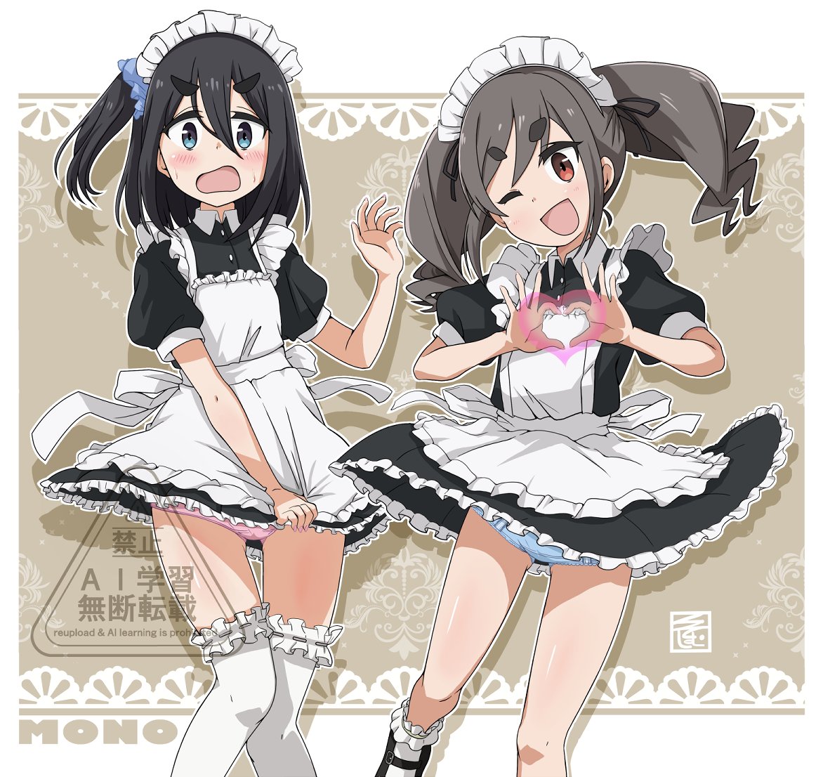 この2人のメイド衣装がオイラの性癖に刺さりまくりでした　#mono