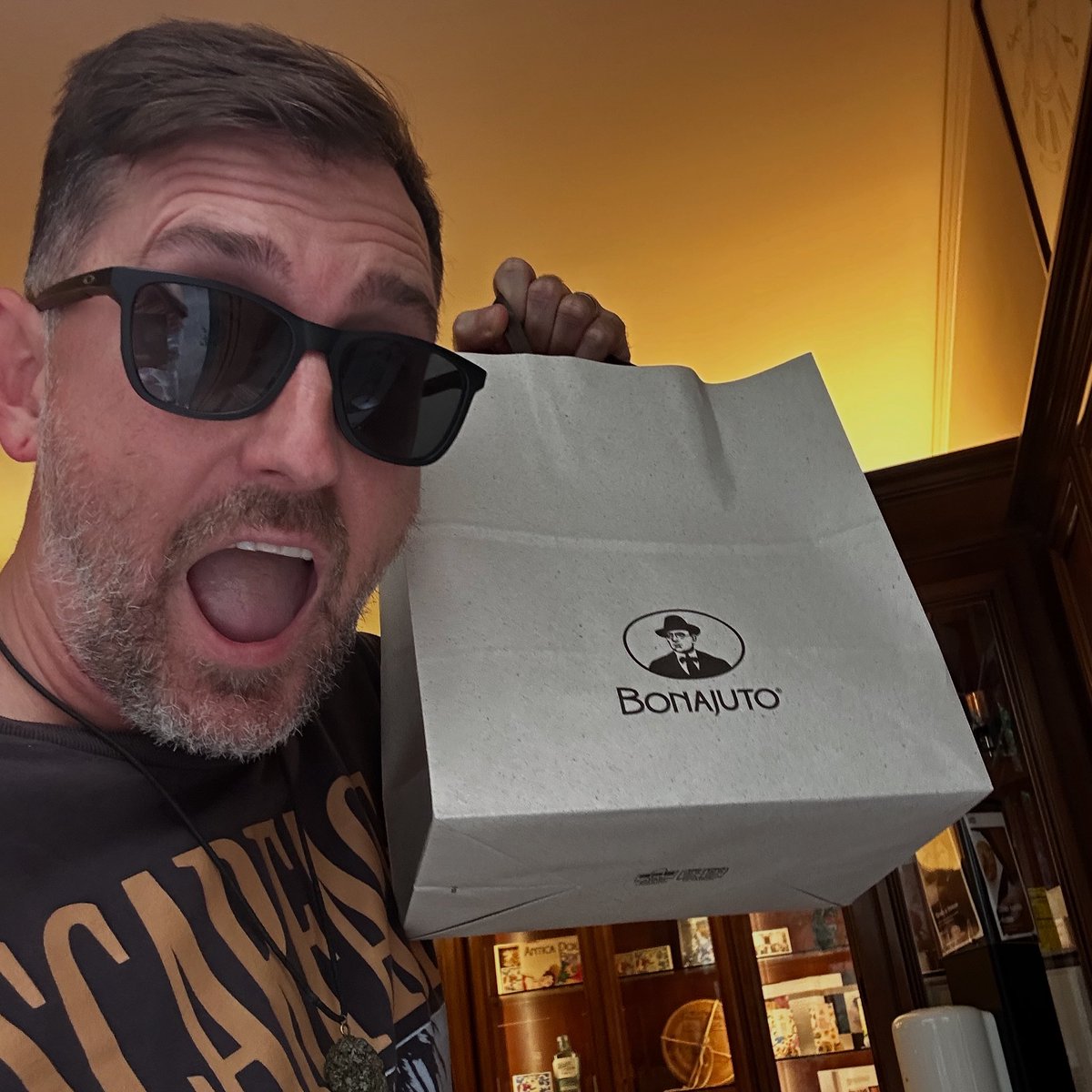 OffTopicShow2's tweet photo. Indulging in Sicilian Bliss: Fresh from Bonajuto’s Chocolate Heaven! #OffTopicShow #StayHighlyPositive https://t.co/iqcNEIJjg8