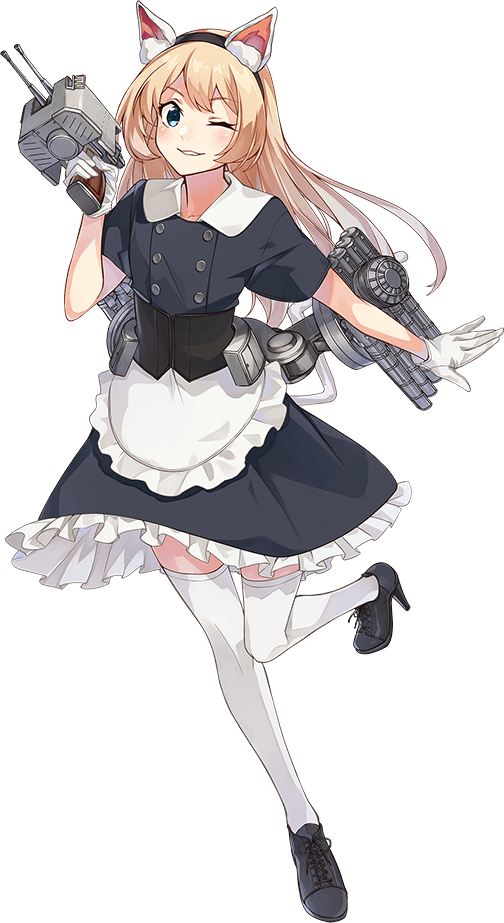 ジャーヴィス Halloween modeの立ち絵と中破絵 #艦これ