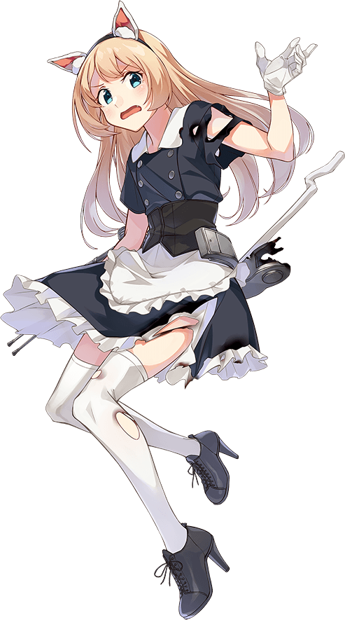 ジャーヴィス Halloween modeの立ち絵と中破絵 #艦これ