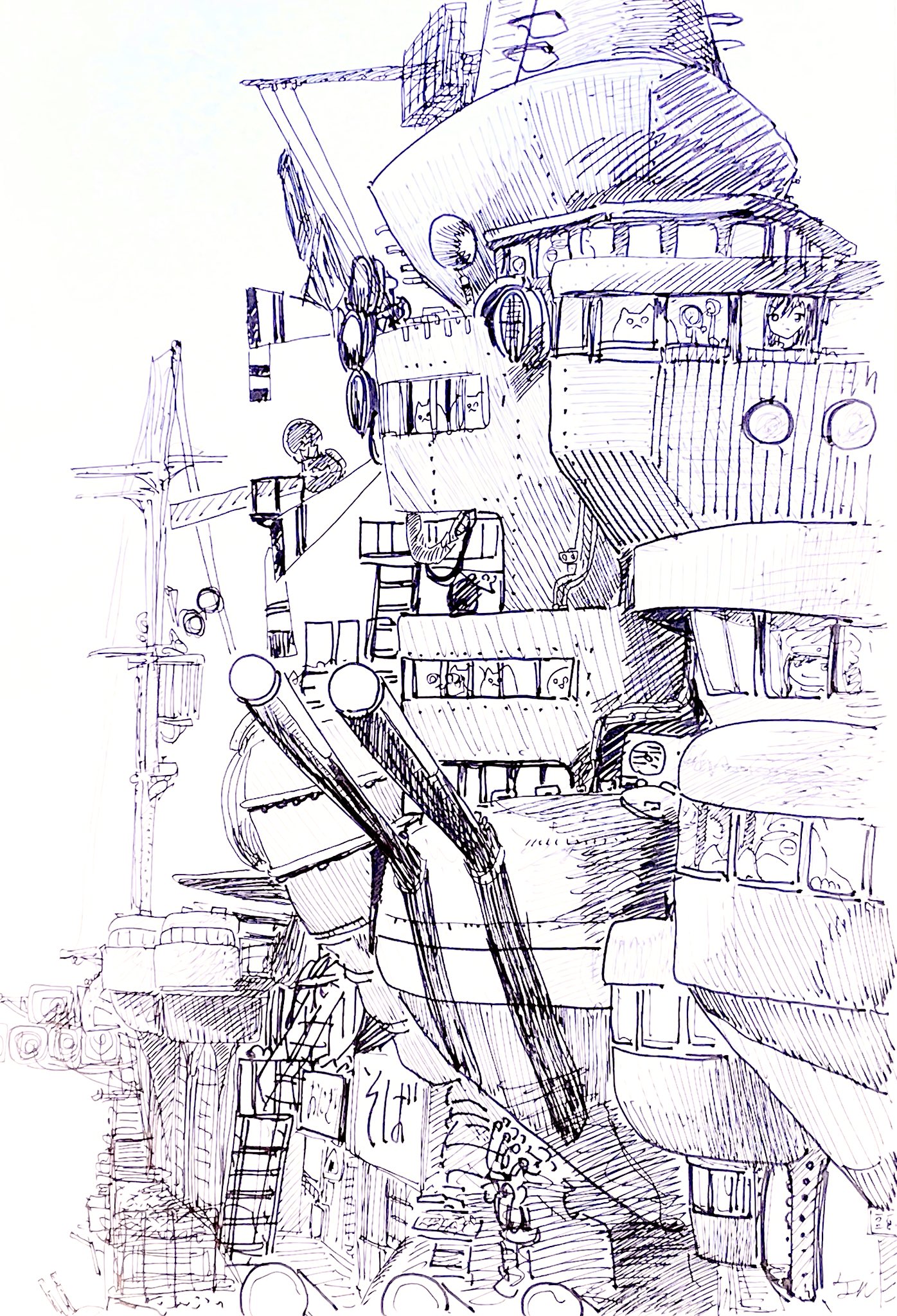 イラスト（ペン画 山下たいと@skebはじめました on X: 