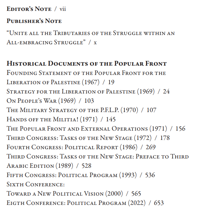 From our series on the Palestinian Resistance - Historical Documents of the Popular Front. See also sneak peek of contents list: 👀

FREE PDF and print copies available from Oct 7th!
