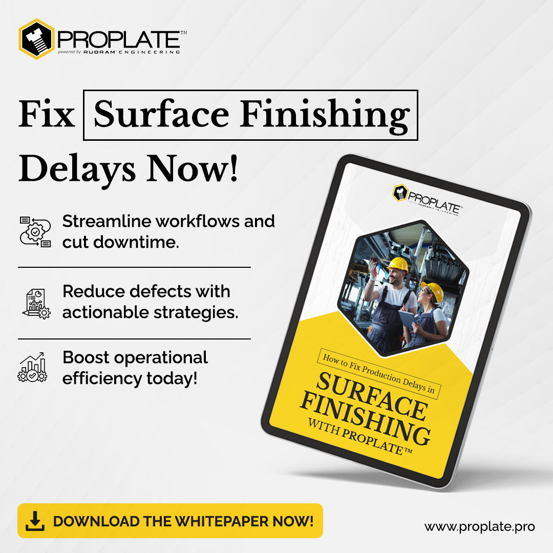 Proplate_Pro's tweet image. 🛠 Struggling with production delays in your surface finishing operations?

▶Download Now 🔗proplate.pro/whitepaper/

#SurfaceFinishing #ManufacturingSolutions #ProductionEfficiency #ReduceDowntime #QualityControl #OperationalExcellence #StreamlineWorkflows #PROPLATE